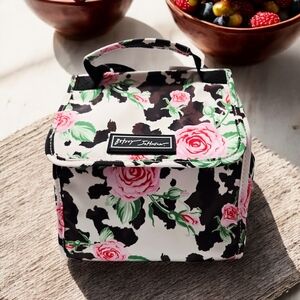 NEW Betsey Johnson Floral Insulated Lunch Bag with Pink Roses 8"x8"×5" NWT
